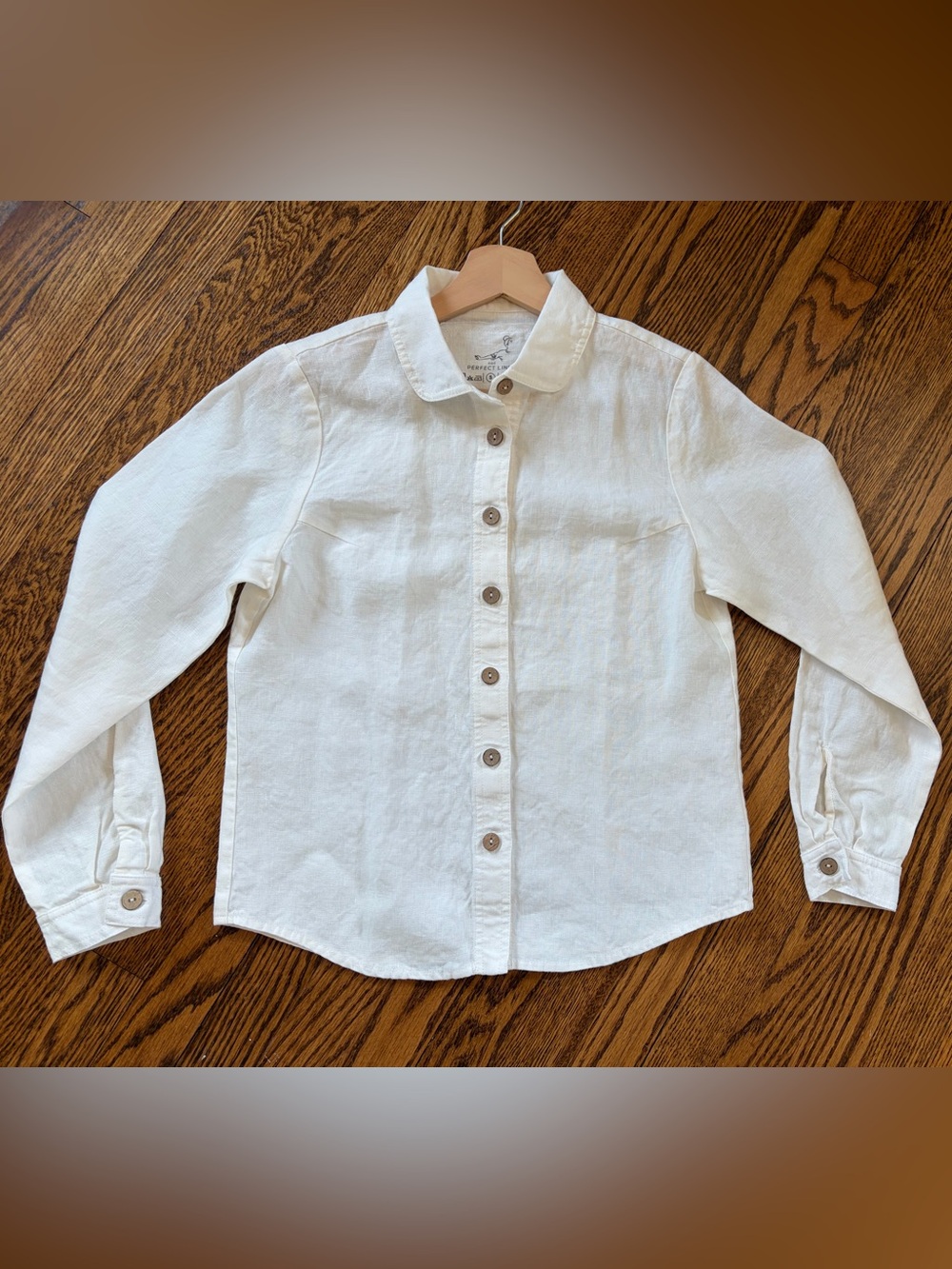 NPL Marle Collar Linen Shirt in Cream